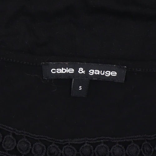 Cable & Gauge Women's Black Sleeveless Blouse Size S Viscose Blend
