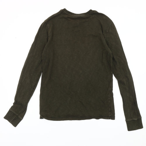 Superdry Men’s Green Long Sleeve Cotton T-Shirt Size S