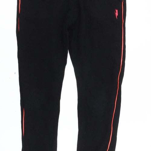 Scamp & Dude Women Black XS Jogger Trousers Cotton Side Stripe