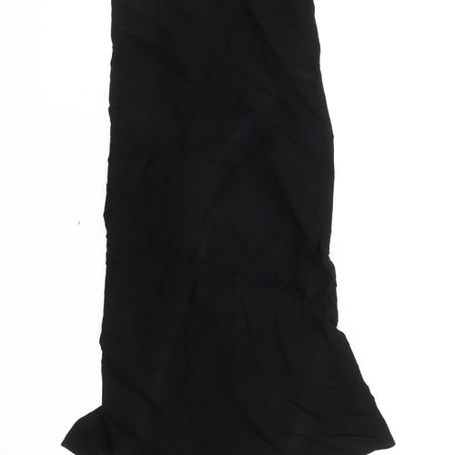 Zara Women Black S Midi Pencil Skirt High Waist Viscose Blend