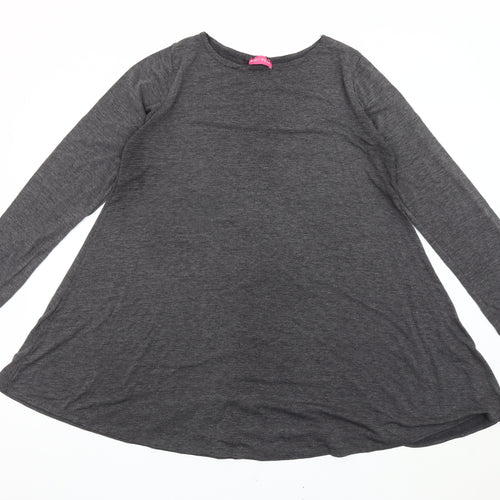 Body Wear Women's Grey Long Sleeve Jersey Cotton T-Shirt XL