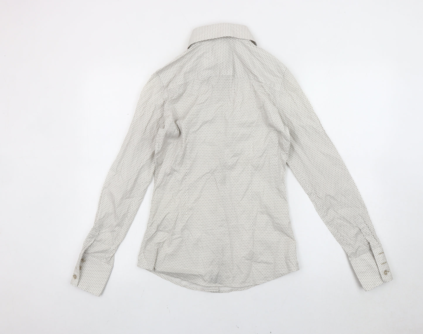 Cavallaro Napoli Women's White Slim Fit Button-Up Shirt Size 8