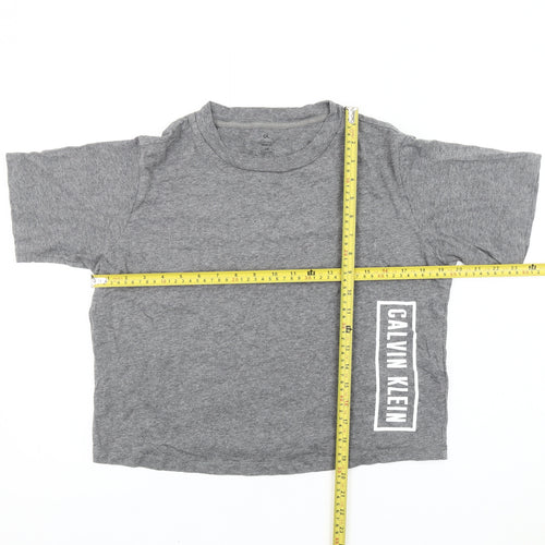 Calvin Klein Women’s Grey Short Sleeve Crew Neck T-Shirt Size S