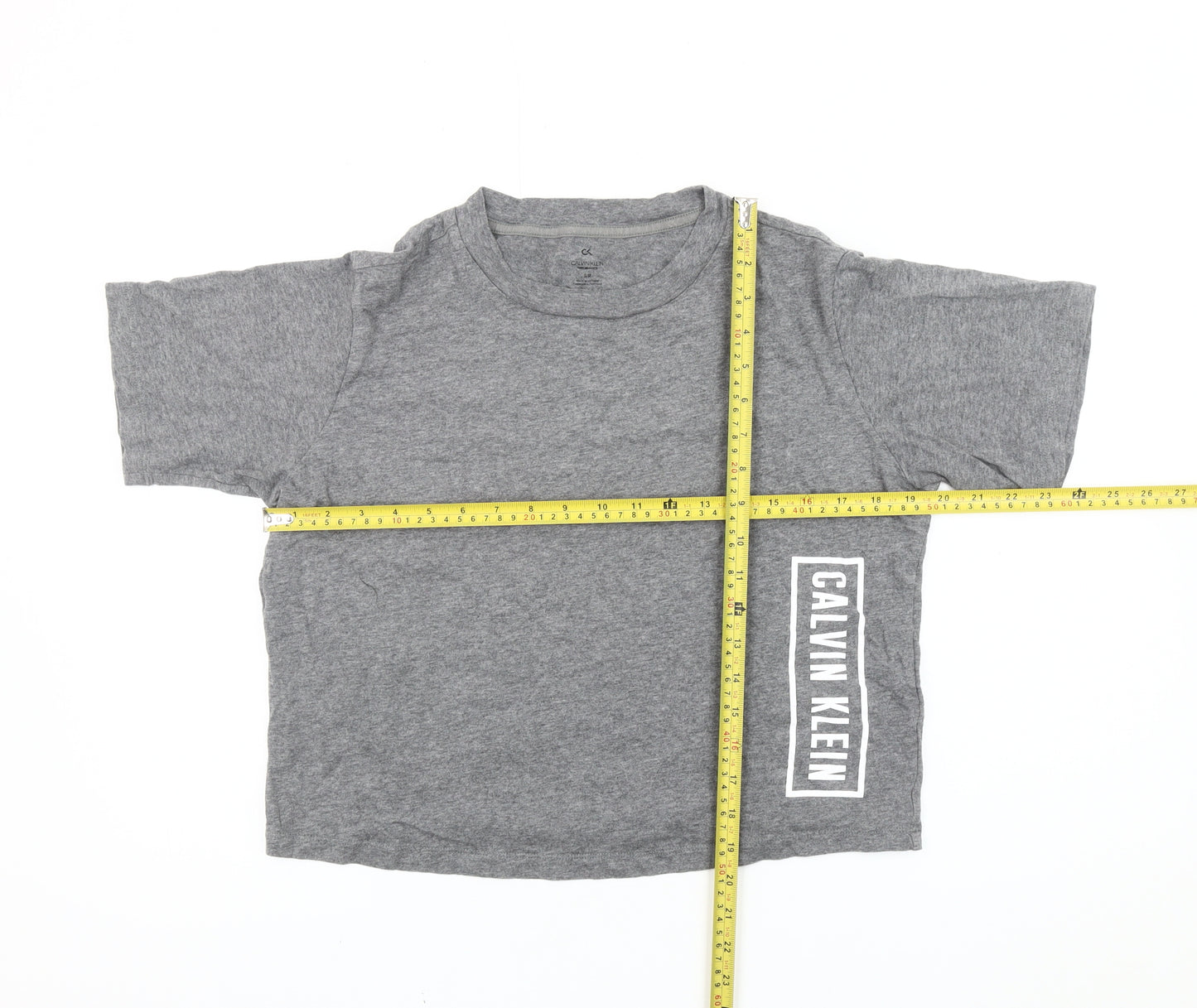 Calvin Klein Women’s Grey Short Sleeve Crew Neck T-Shirt Size S