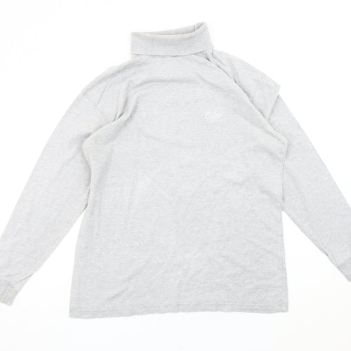 Cotton Traders Mens Grey Roll Neck Sweatshirt Size M Long Sleeve