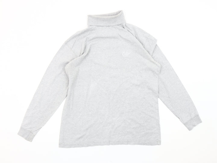 Cotton Traders Mens Grey Roll Neck Sweatshirt Size M Long Sleeve