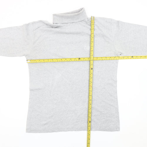Cotton Traders Mens Grey Roll Neck Sweatshirt Size M Long Sleeve