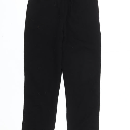 Slazenger Boys Black Sweatpants 9-10 Yrs Regular Fit Elastic Waist Activewear