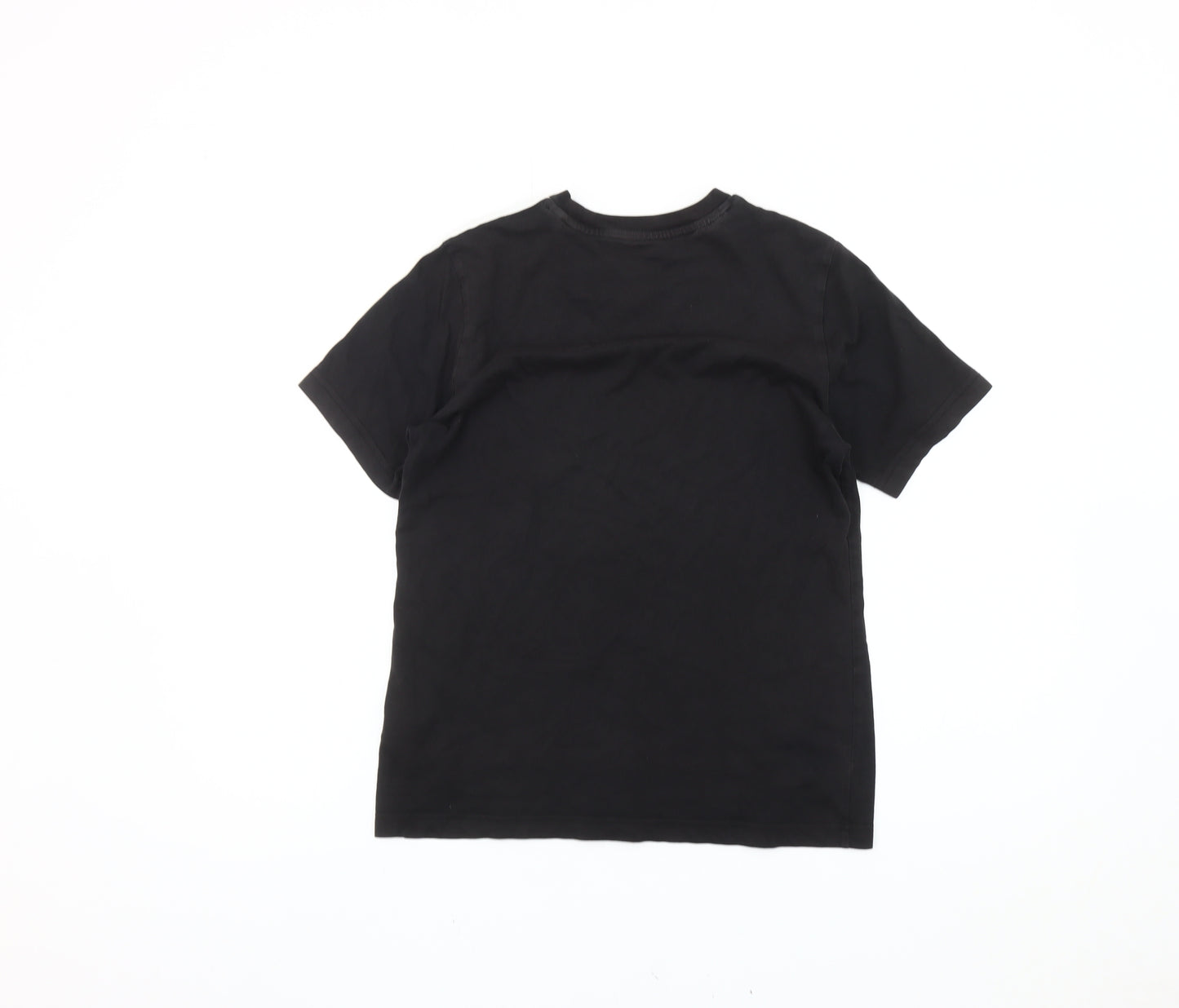 Adidas Boys Black T-Shirt 13-14 Years Short Sleeve Crew Neck Sports Top