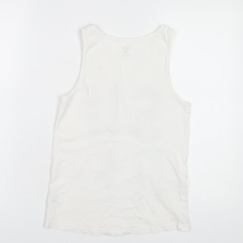 Very Boys White Surf Tank Top 11 Years Cotton Sleeveless Summer Tee