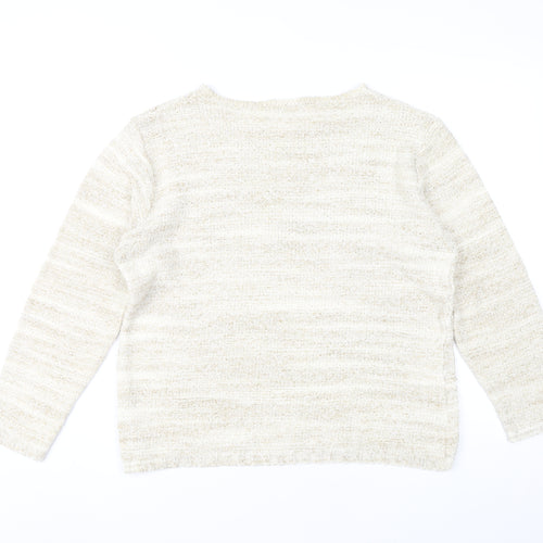 Style by EWM Women’s Beige Knit Pullover Jumper L 18-20