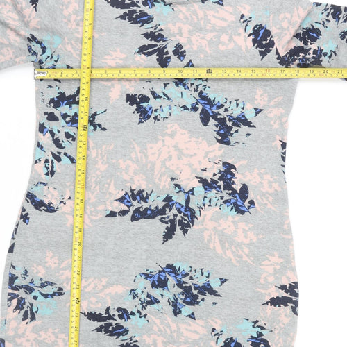 Marks and Spencer Women’s Grey Floral Shift Dress Size 12