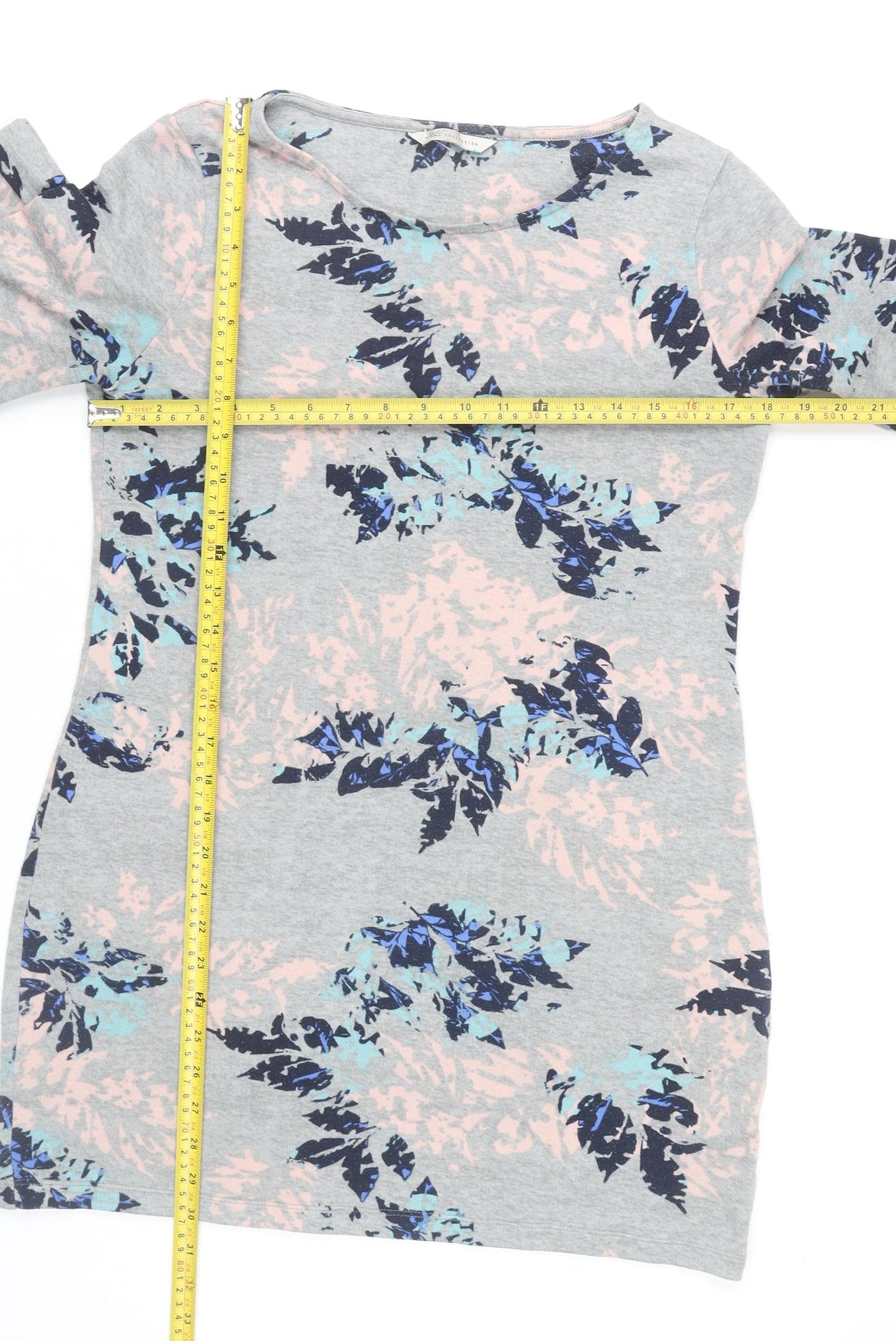 Marks and Spencer Women’s Grey Floral Shift Dress Size 12