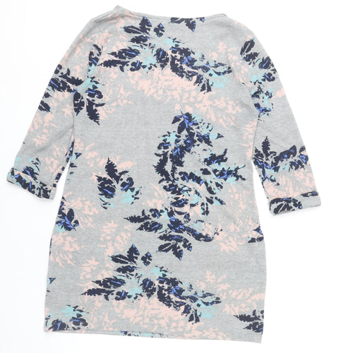 Marks and Spencer Women’s Grey Floral Shift Dress Size 12