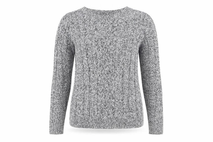 Mango Women’s Grey Cable-Knit Pullover Jumper Size 12