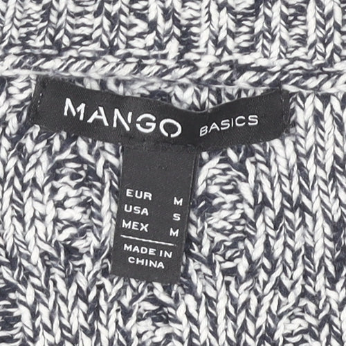 Mango Women’s Grey Cable-Knit Pullover Jumper Size 12