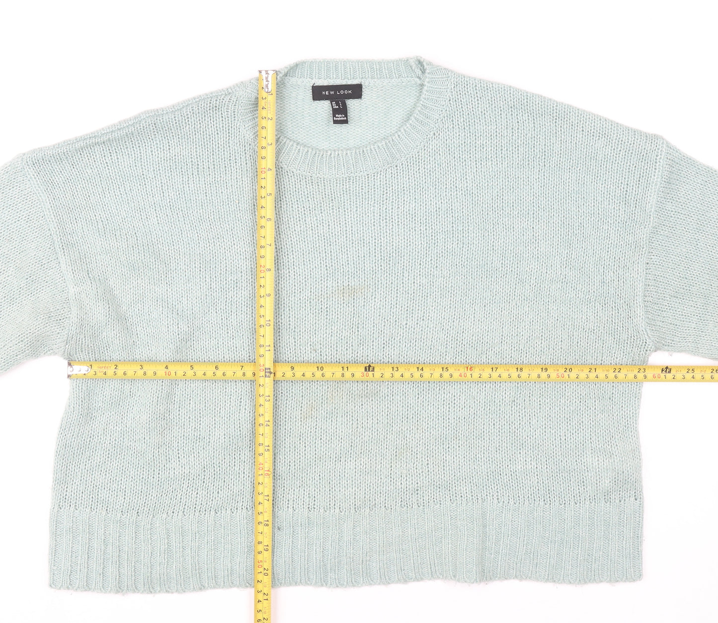 New Look Women’s Green Acrylic Pullover Jumper L Knit Casual