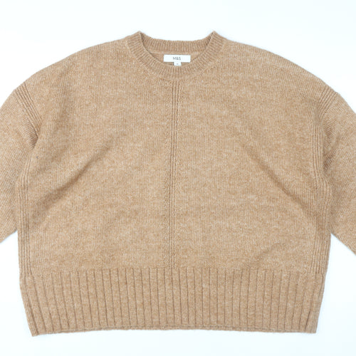 Marks and Spencer Women’s Beige XL Pullover Knit Jumper Crew Neck