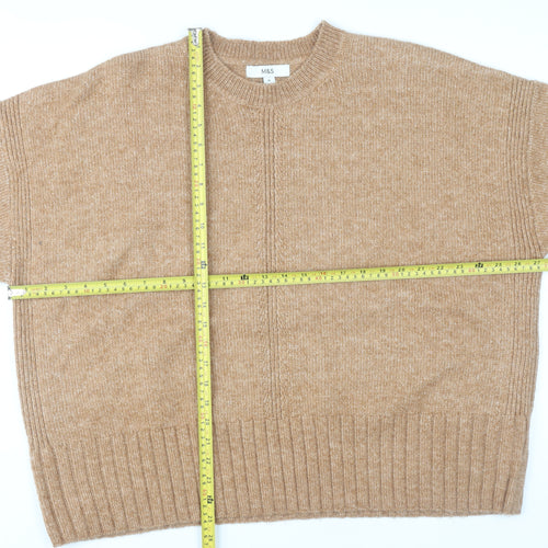 Marks and Spencer Women’s Beige XL Pullover Knit Jumper Crew Neck