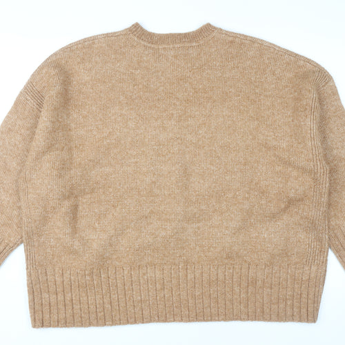 Marks and Spencer Women’s Beige XL Pullover Knit Jumper Crew Neck