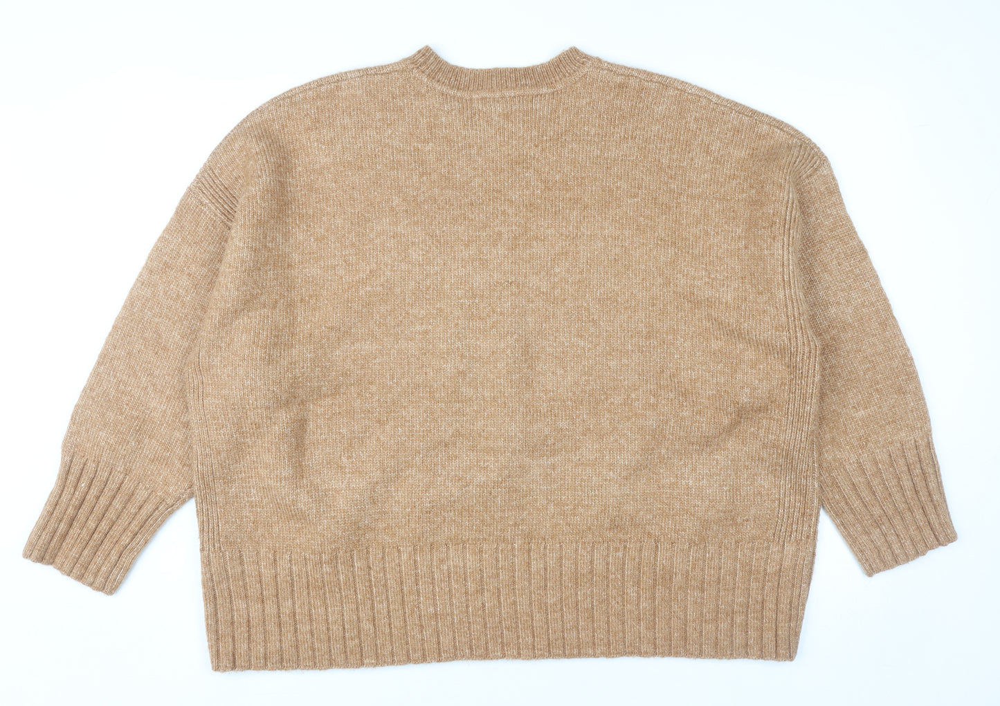Marks and Spencer Women’s Beige XL Pullover Knit Jumper Crew Neck