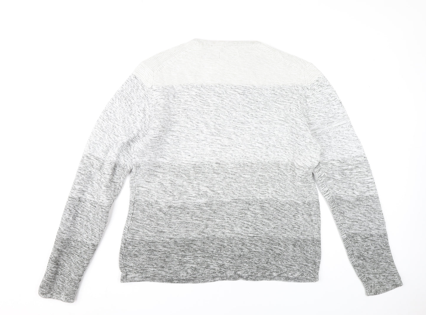 Only & Sons Mens Grey Cotton Knit Jumper L Crew Neck Long Sleeve