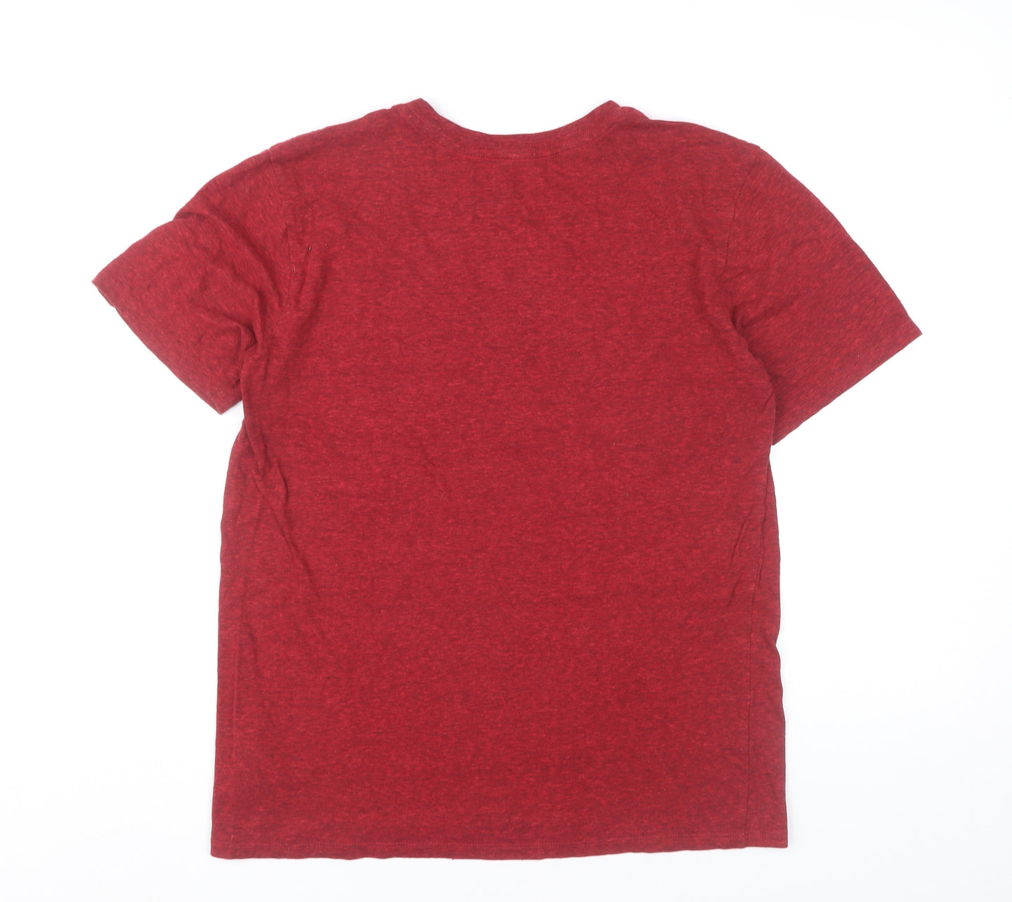 Hurley Men’s Red Medium Graphic Print Crew Neck T-Shirt