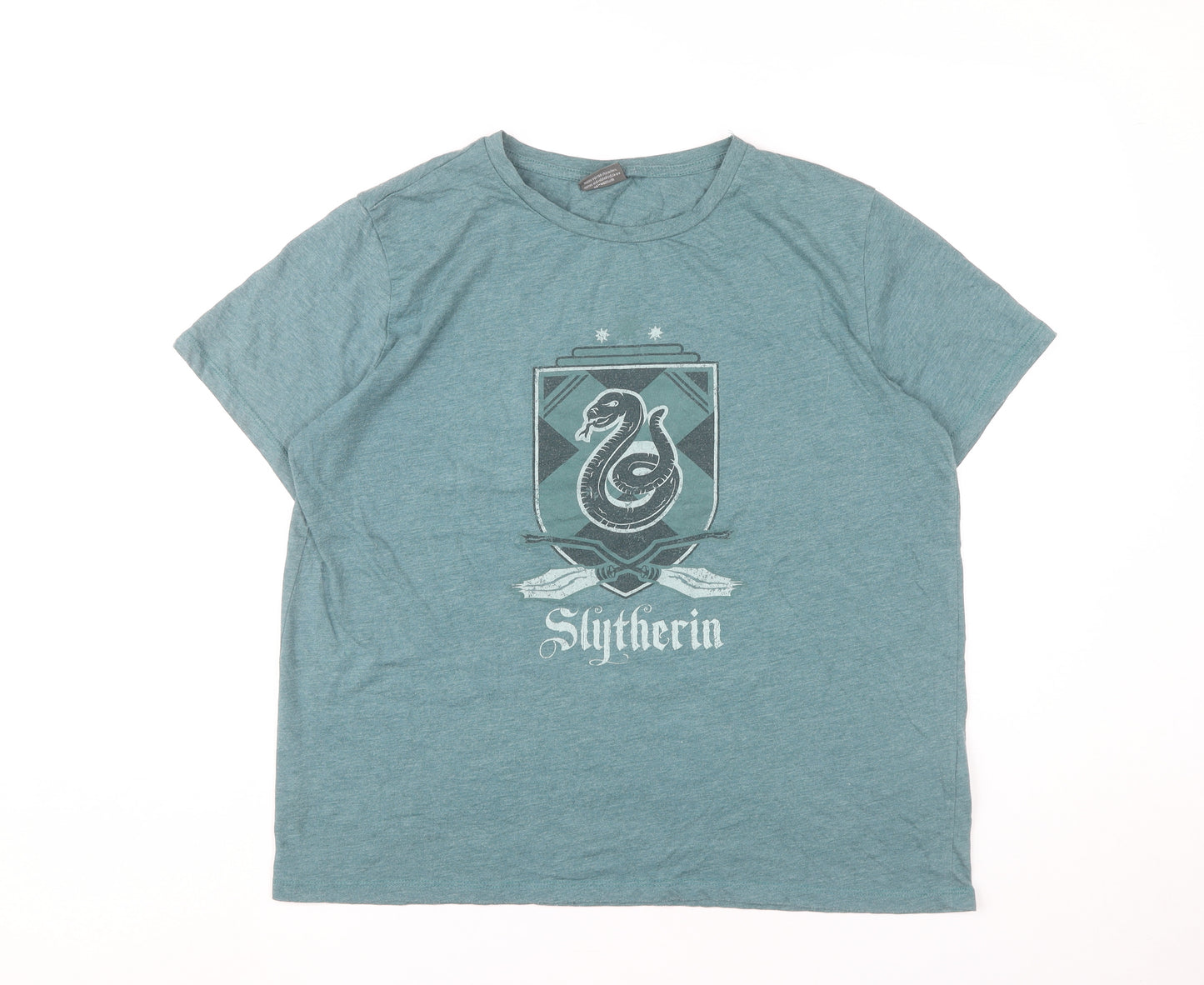 Harry Potter Women’s Green Slytherin T-Shirt Size L 14/16 Casual