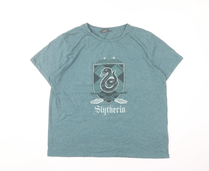 Harry Potter Women’s Green Slytherin T-Shirt Size L 14/16 Casual