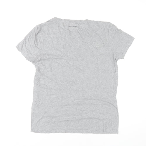 Hugo Boss Men’s Grey Cotton Graphic Logo T-Shirt Size S