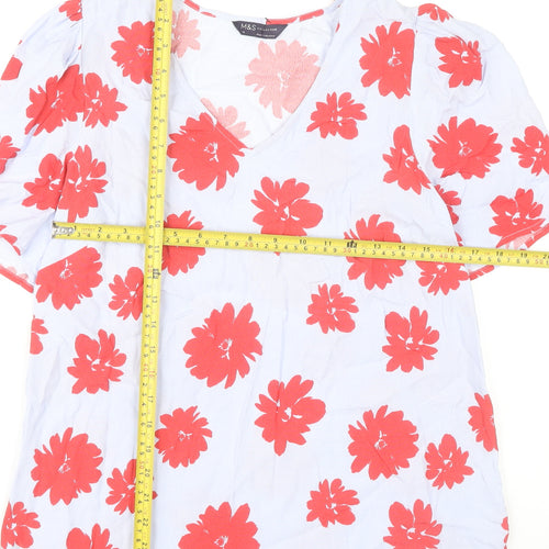 Marks and Spencer Women’s Multicoloured Floral Viscose Blouse Size 12