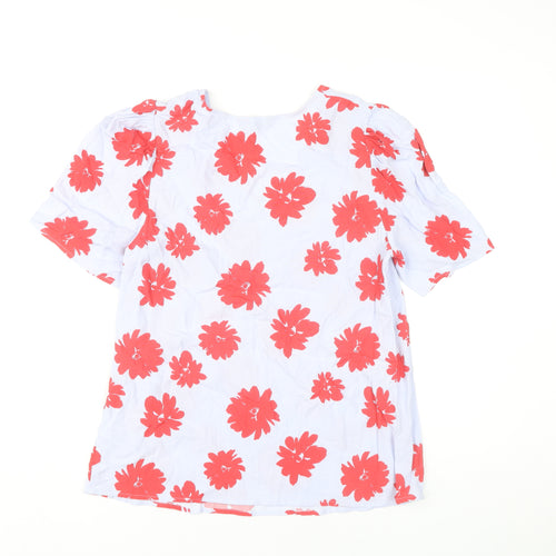 Marks and Spencer Women’s Multicoloured Floral Viscose Blouse Size 12
