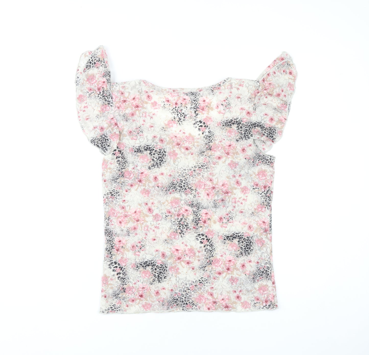 Marks and Spencer Women’s Multicoloured Floral Lace Blouse Size 14