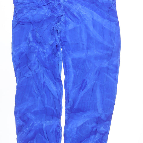 Marks and Spencer Women’s Blue Viscose Straight Leg Trousers UK 14