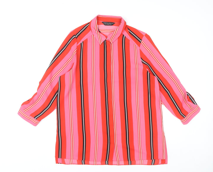 Dorothy Perkins Women’s Multicoloured Striped Button-Up Shirt Size 12