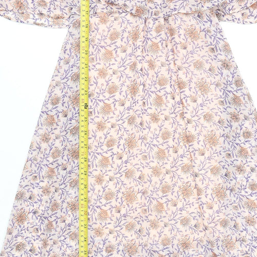 H&M Women’s Multicoloured Floral Halter Maxi Dress Size 8