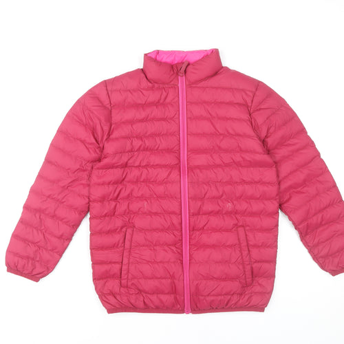 Hdj Kids Girls Pink 9-10 Years Puffer Jacket Lightweight Down Coat