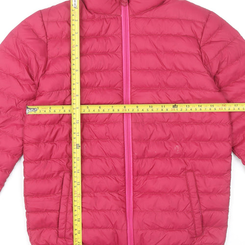Hdj Kids Girls Pink 9-10 Years Puffer Jacket Lightweight Down Coat