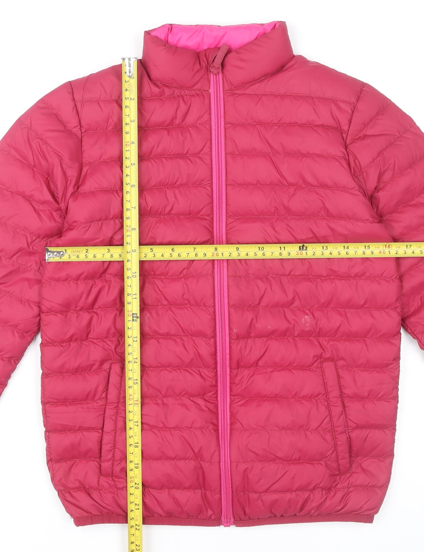 Hdj Kids Girls Pink 9-10 Years Puffer Jacket Lightweight Down Coat