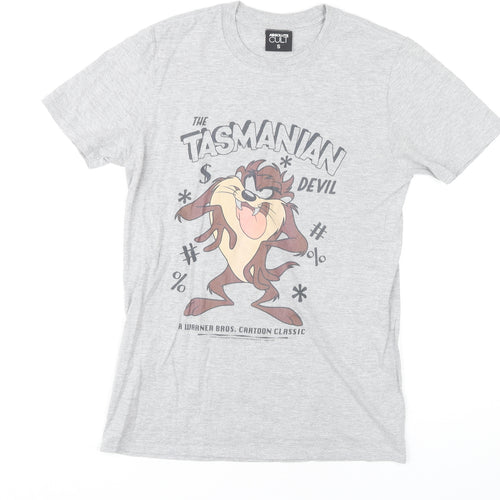Absolute Cult Mens Grey Tasmanian Devil Cartoon T-Shirt Size S