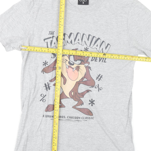 Absolute Cult Mens Grey Tasmanian Devil Cartoon T-Shirt Size S
