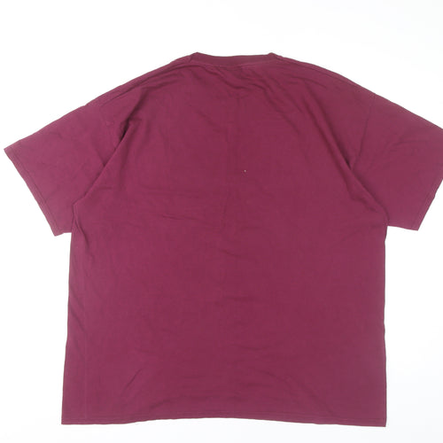 Harry Potter Men’s 2XL Purple Hogwarts Logo Graphic T-Shirt