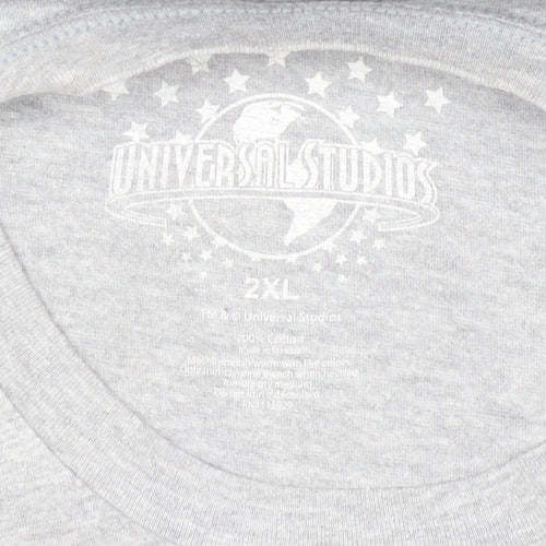 Universal Studios Men’s Grey 2XL Movie Graphic Short Sleeve T-Shirt