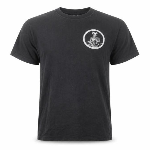 Pantheon Men’s Black Graphic Print Cotton T-Shirt Size S