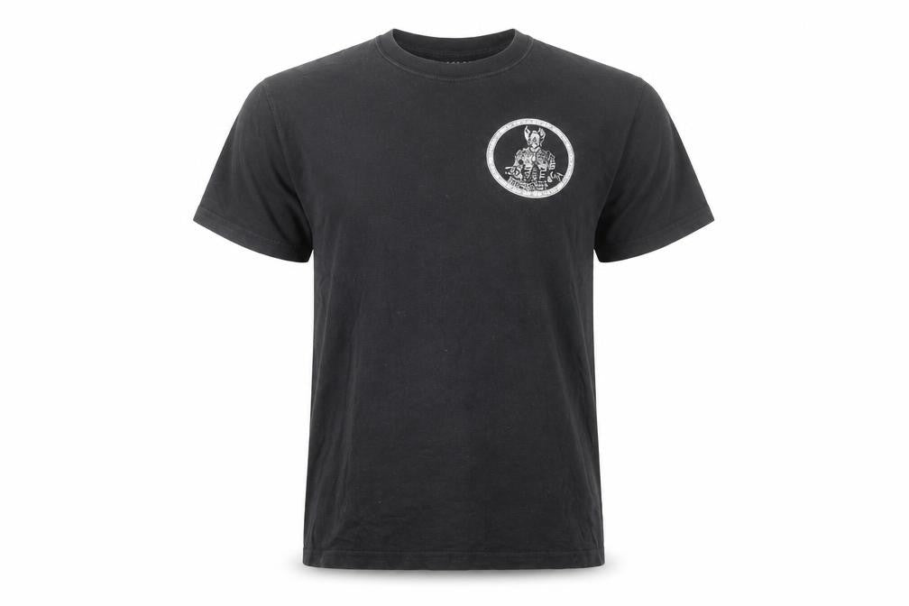 Pantheon Men’s Black Graphic Print Cotton T-Shirt Size S