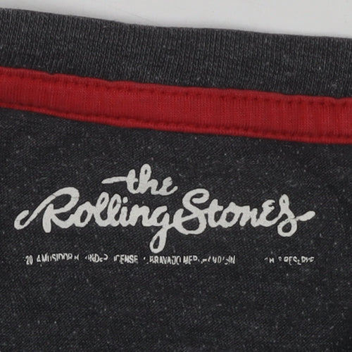 The Rolling Stones Men's Grey Graphic Band T-Shirt L