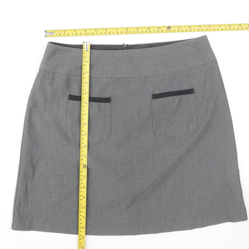 New Look Women’s Grey Size 12 Pencil Skirt Workwear Office