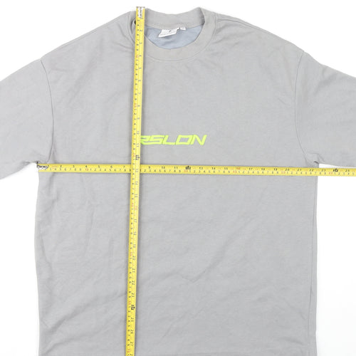 Rose London Unisex Grey Graphic Angel Print T-Shirt Size M
