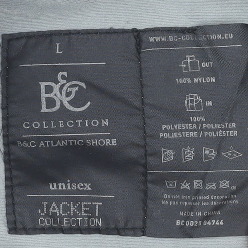 B&C Collection Unisex Adults Black L Lightweight Windbreaker Jacket
