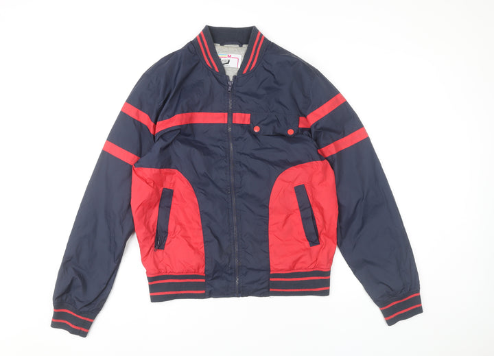 Topman Men’s Blue Red Varsity Jacket M Regular Fit Nylon Casual 38-40"